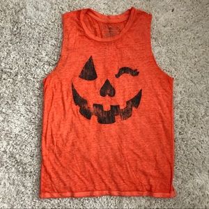 Jack o lantern Halloween tank top